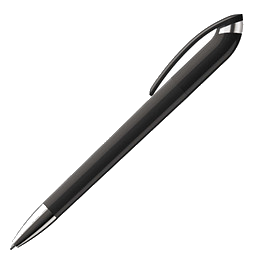 burger swiss pen® Drehkugelschreiber Beo-Brilliant, blaue Mine, schwarz-hochglanzpoliert