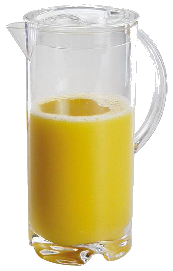 APS Saftkanne mit Deckel, 2,0 Liter, transparent