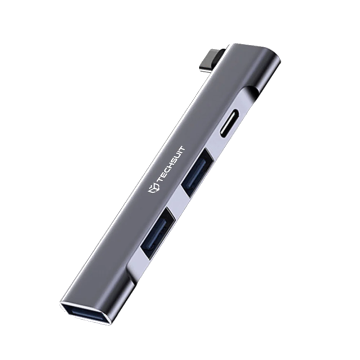 USB-C Hub Techsuit H12 ZenithDock, 4in1, Grau