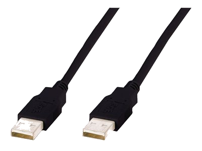 Digitus USB Anschlusskabel, Typ A St/St, 1.0m, USB 2.0 kompatibel, sw