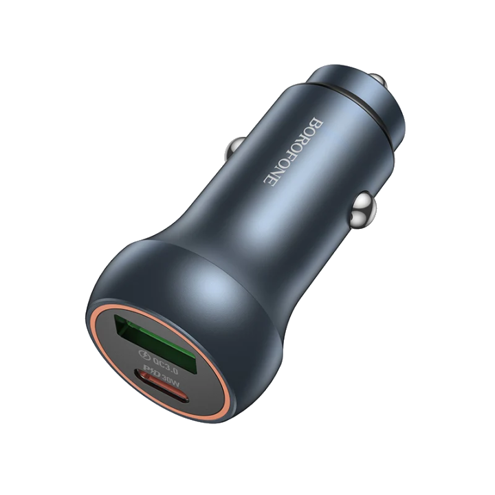 Auto-Ladegerät Borofone BZ32B Fresh, 48W, 3A, 1 x USB-A - 1 x USB-C, Grau