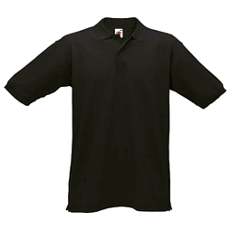 FRUIT OF THE LOOM® Unisex Poloshirt Pique, schwarz, XXL