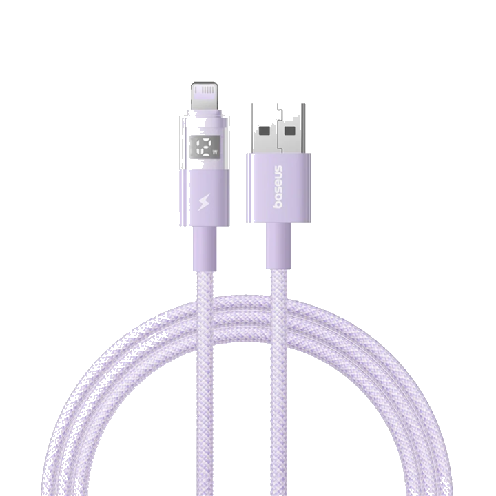 Daten- und Ladekabel USB-A - Lightning Baseus Display 2, 12W, 2m, Lila P10382700511-01
