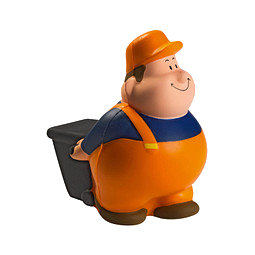Herr Bert® Anti-Stress-Figuren Müllmann Bert, orange
