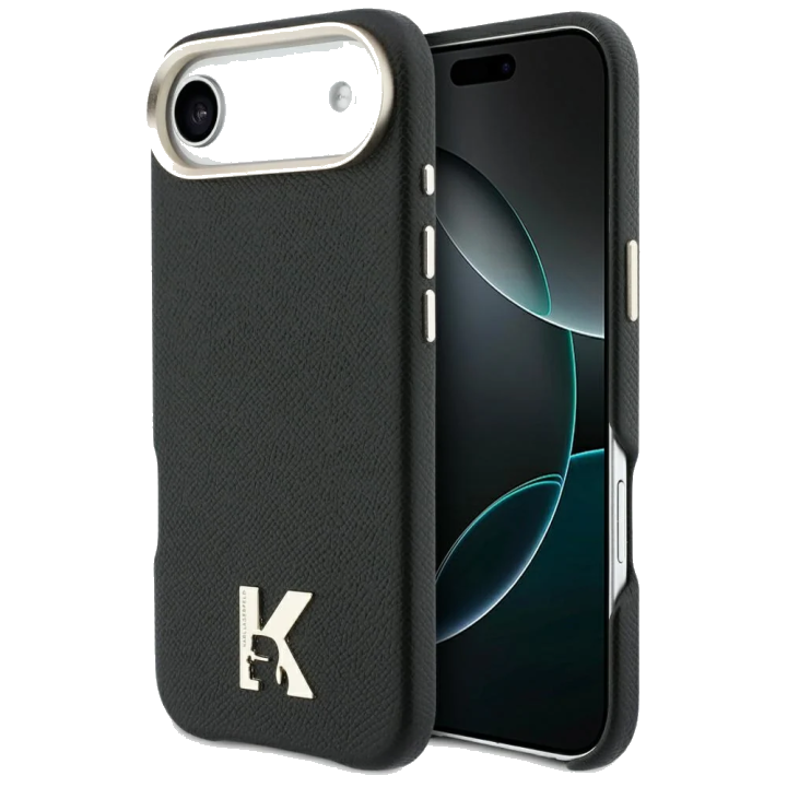 Hülle für Apple iPhone 17 Air, Karl Lagerfeld, Karl Head Logo, Schwarz