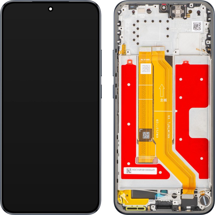 Display mit Touchscreen Honor Magic8 Lite, mit Rahmen, Schwarz (Midnight Black), Service Pack 0235ARVC