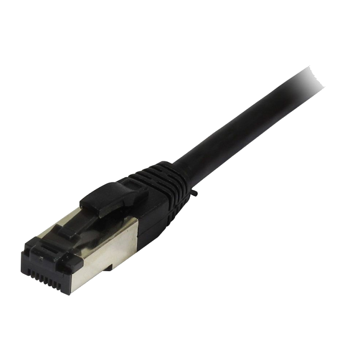 Synergy21 Patchkabel RJ45, CAT8.1 2000Mhz, 0,15m, schwarz, S-STP(S/FTP), TPE/LSZH(SuperFlex), AWG26,