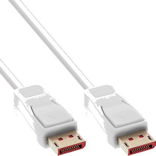 InLine® DisplayPort 1.4 Kabel, 8K, weiß, vergoldete Kontakte, 1m