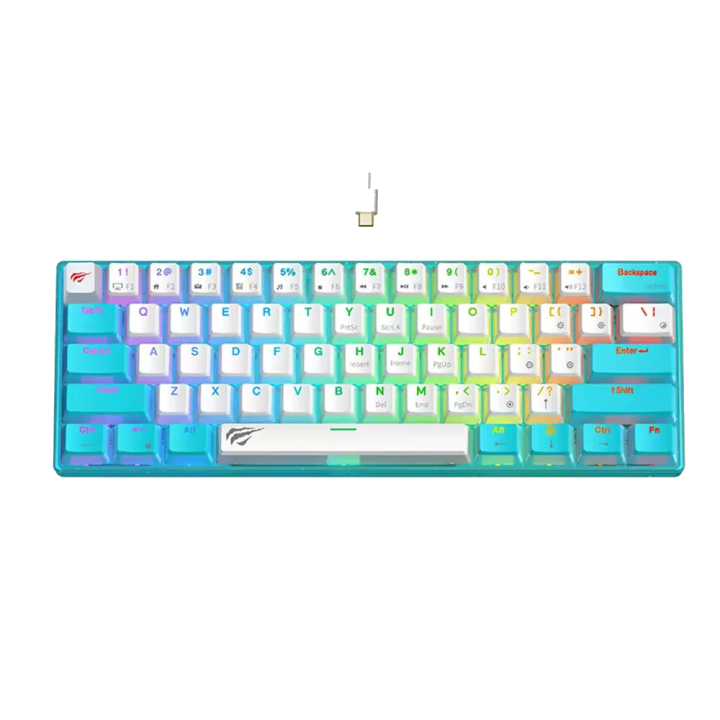 Gaming-Tastatur Wired USB HAVIT KB903L, RGB, 1,8m, Blau Weiß