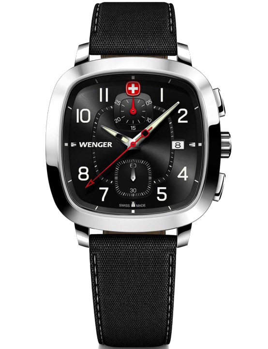 Wenger 01.1933.108 Herrenuhr Vintage Sport Chronograph 40mm 5ATM