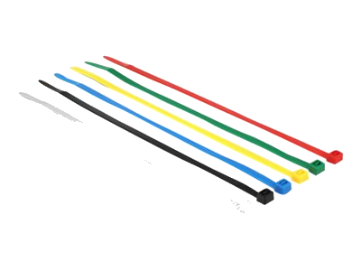DELOCK Kabelbinder 200mm 100Stk farbig