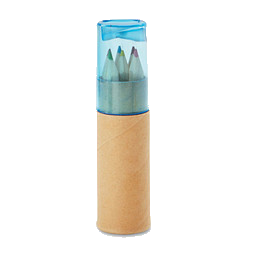 Buntstiftebox mit Spitzer, blau