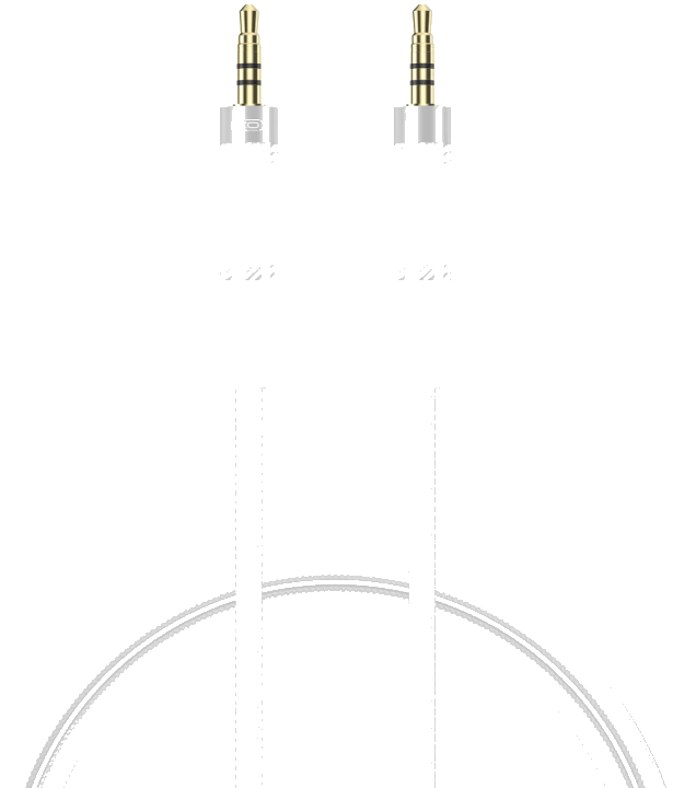 Audio-Kabel 3.5mm - 3.5mm XO Design NB-R279C, 1m, Weiß