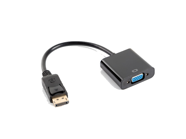 LANBERG Displayport (M)V1.1->VGA(F) Kabel 0,2m schwarz