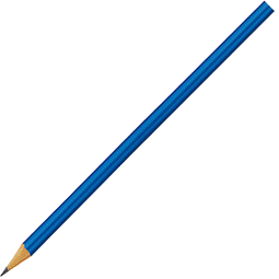 Qualitäts-Bleistift ohne Radiergummi, blau-glänzend