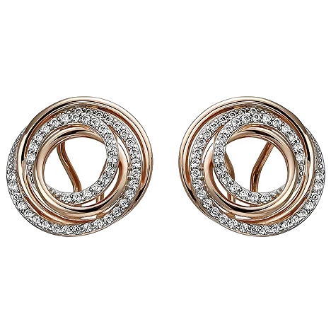 Ohrstecker 925 Sterling Silber rotgold vergoldet 92 Zirkonia Ohrringe