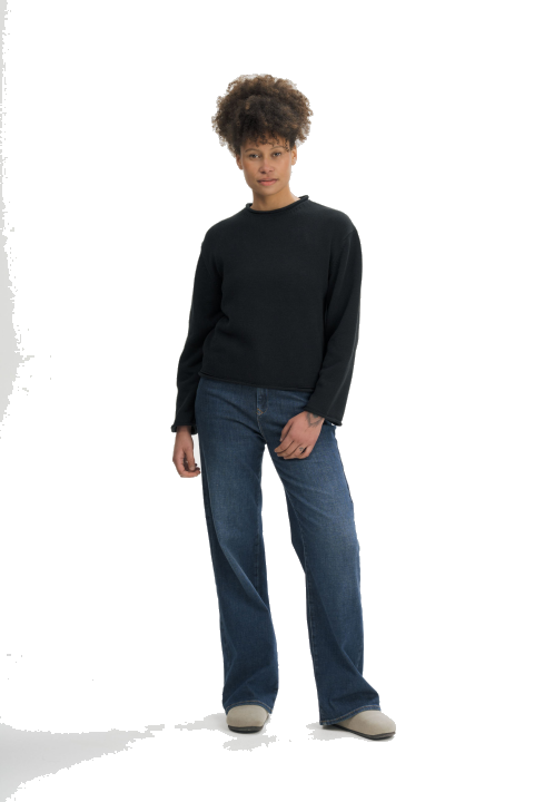 Rollsaum Strickpullover Modell: Geetha