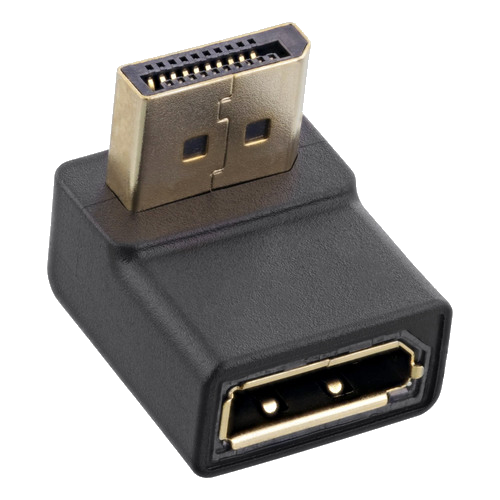 InLine® DisplayPort Adapter, DisplayPort Stecker Buchse, nach unten gewinkelt