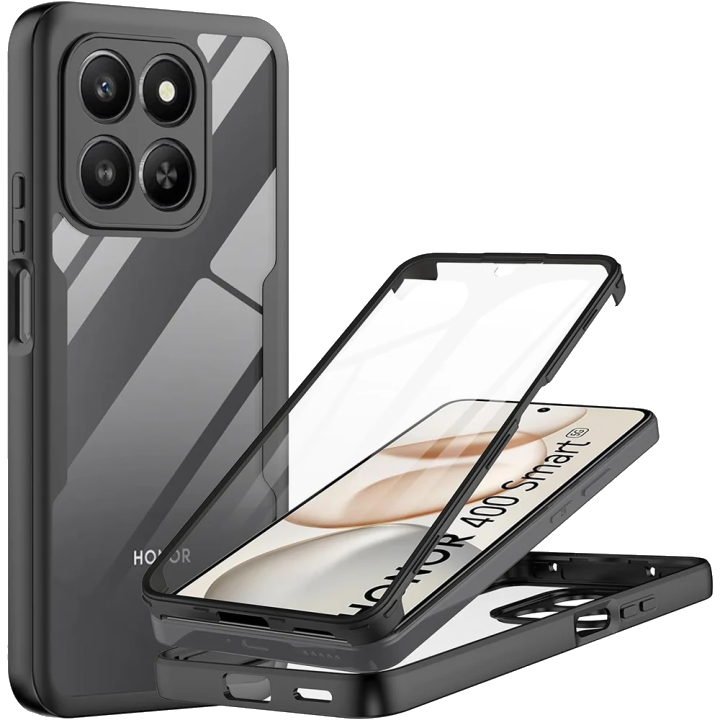 Hülle für Honor 400 Smart 4G / X7d 4G / 400 Smart 5G, Techsuit, ColorVerse 360, Schwarz