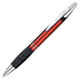 PENKO® Metall-Kugelschreiber Evergreen, blaue Mine, rot