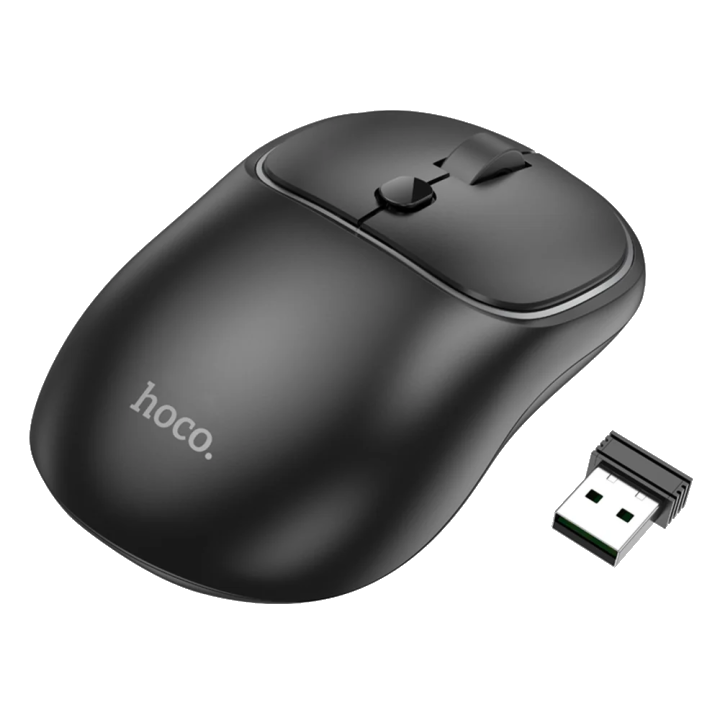 Drahtlose Maus HOCO GM25, 1600DPI, BT / Wi-Fi, Schwarz
