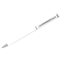 Touch-Metall-Kugelschreiber, schwarze Mine, weiß
