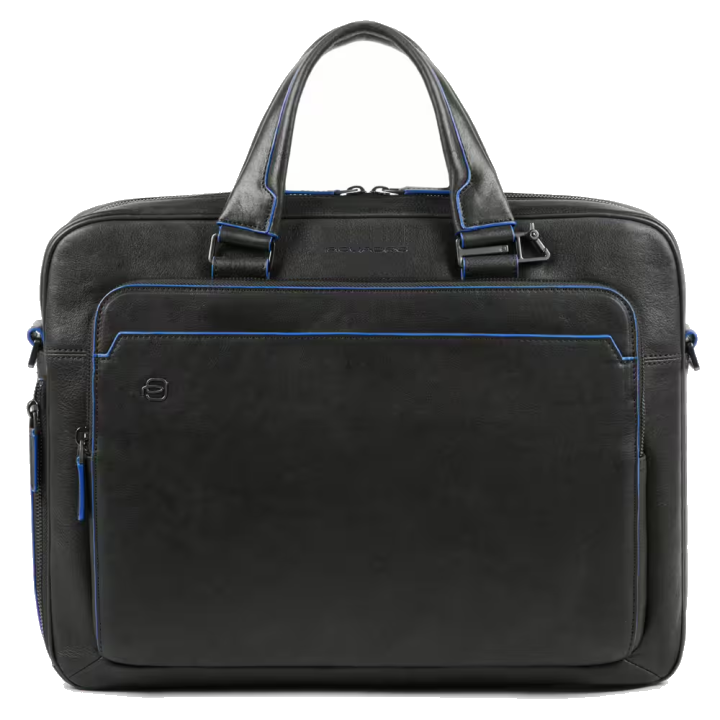 Piquadro Blue Square Special Kurzgrifflaptoptasche mit iPad 10,5"/9,7"-Fach schwarz