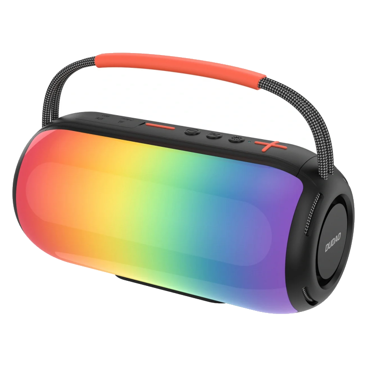 Tragbarer Bluetooth-Lautsprecher Dudao Y21, 2 x 5W, TWS, RGB, Schwarz