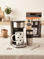 Cucinova MINI-Kaffeemaschine für Filterkaffee & Kaffeepads inkl. Thermobecher