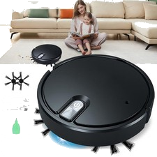 3in1 Saugroboter mit Wischfunktion Roboter Staubsauger Kehrroboter für Teppiche
