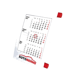 2-Jahres-Tischkalender 2027/2028, weiß/rot