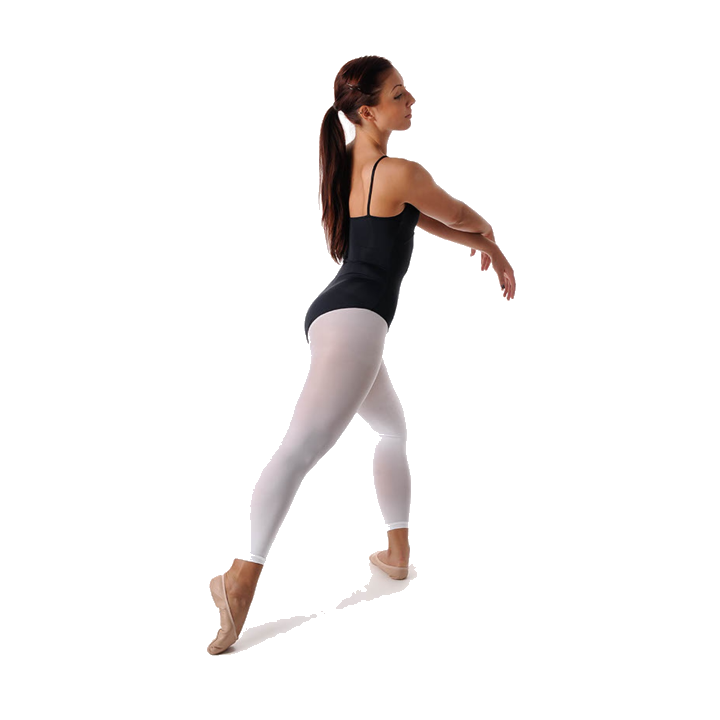 Kinderballettstrumpfhose Footless - weiß, Gr. 140