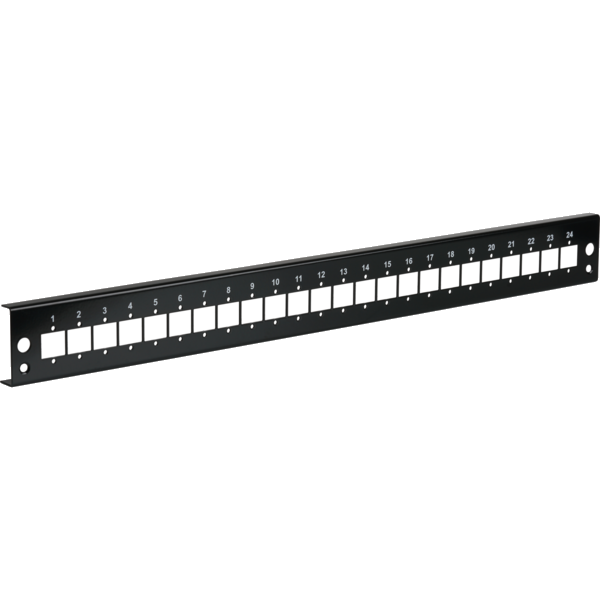 Frontblende 24xE2000®Duplex, E2000®, Compact (RDM) gerade Vers. Sw