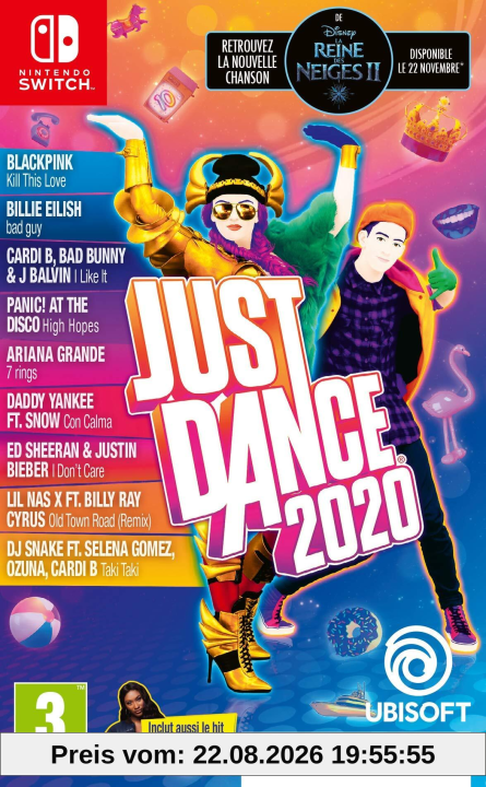 JUST DANCE 2020 FRA SWITCH CODE IN BOX