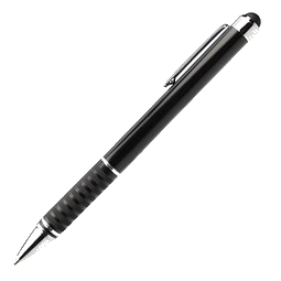 PENKO® Metall-Touch-Kugelschreiber Halifax, blaue Mine, schwarz
