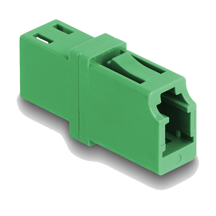 DELOCK LWL Kupplung LC Simplex Bu zu LC Simplex Bu APC grün