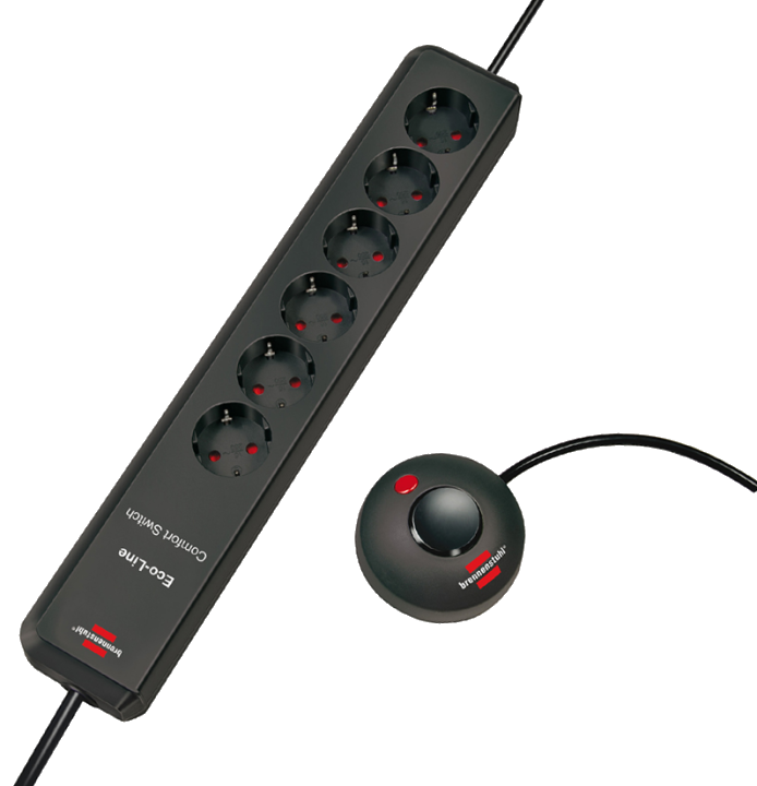 brennenstuhl Steckdosenleiste , Eco-Line Comfort Switch,
