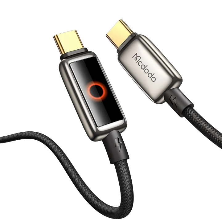 Daten- und Ladekabel USB-C - USB-C McDodo CA-6680 Auto Power Off, 100W, 1.2m, Schwarz
