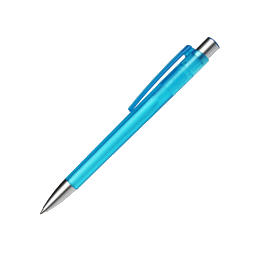 burger swiss pen® Kugelschreiber Delta-Frosted, blaue Mine, hellblau-gefrostet