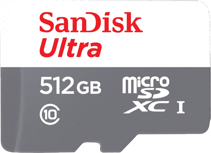Speicherkarte microSDXC SanDisk Ultra, 512Gb, Klasse 10 SDSQUNR-512G-GN3MN