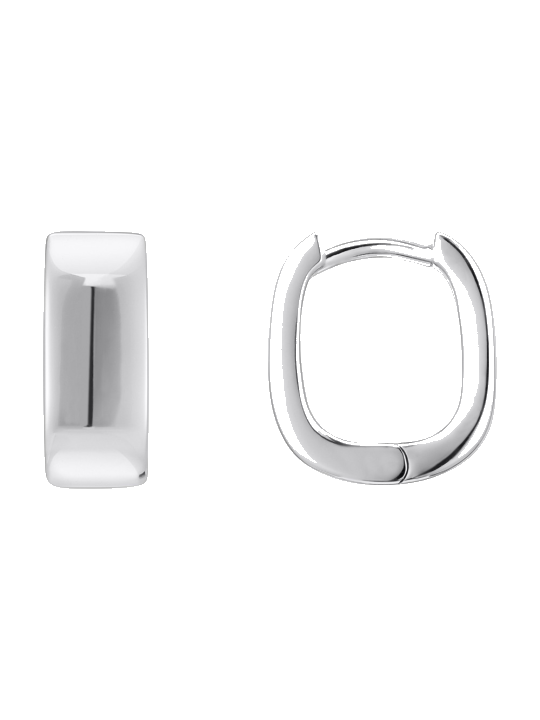 Thomas Sabo CR743-001-21 Bold - Silberne Creolen in eckiger Form 13,4 mm Damen