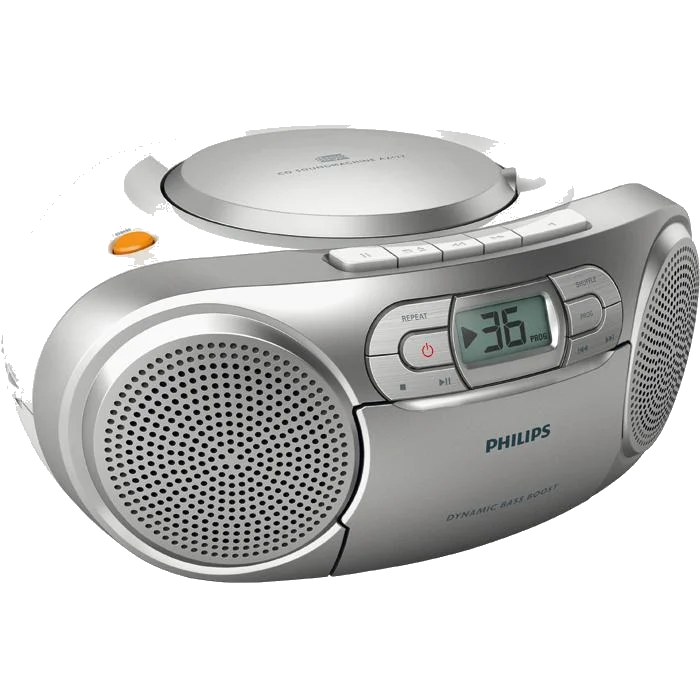 AZ127 silber Radiorekorder mit CD-Spieler und Kassettendeck
