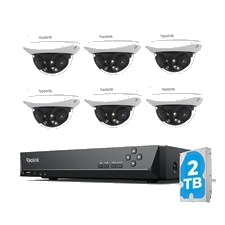 Reolink 16MP IK10 Dual-Objektiv PoE Überwachungskamera Set 180° Panoramaansicht