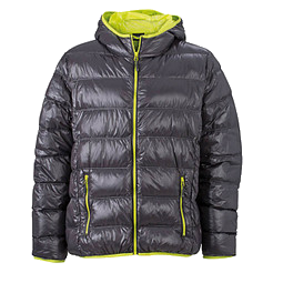 JAMES & NICHOLSON Herren Daunenjacke, grau/gelb, XXL