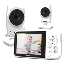 Babyphone mit Kamera Live Monitor Nachtmodus VOX Zoom LCD 3.2" NannyEye 2,4 GHz