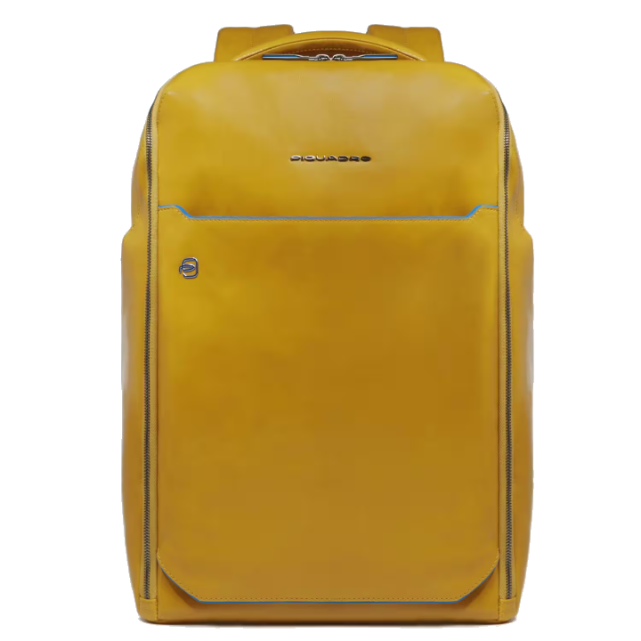Piquadro Blue Square 2-Fächer-Laptop-Rucksack aus Leder 15,6"