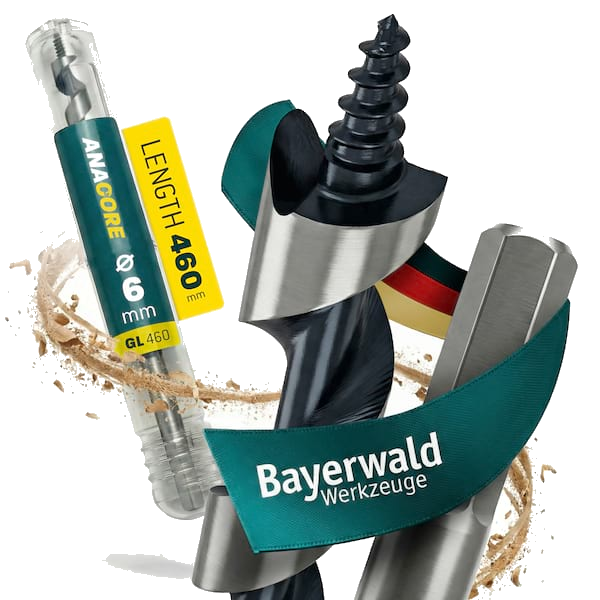 Ø 6 mm 460 mm Länge Bayerwald ANACORE HCS Schlangenbohrer