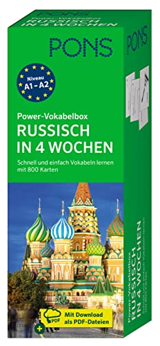 PONS Power-Vokabelbox Russisch in 4 Wochen: Schnell Russisch-Vokabeln lernen mit 800 Karten