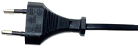 Manhattan Stromkabel, CEE 7/16-Stecker auf C7-Buchse (Euro 8), 1,8 m, schwarz