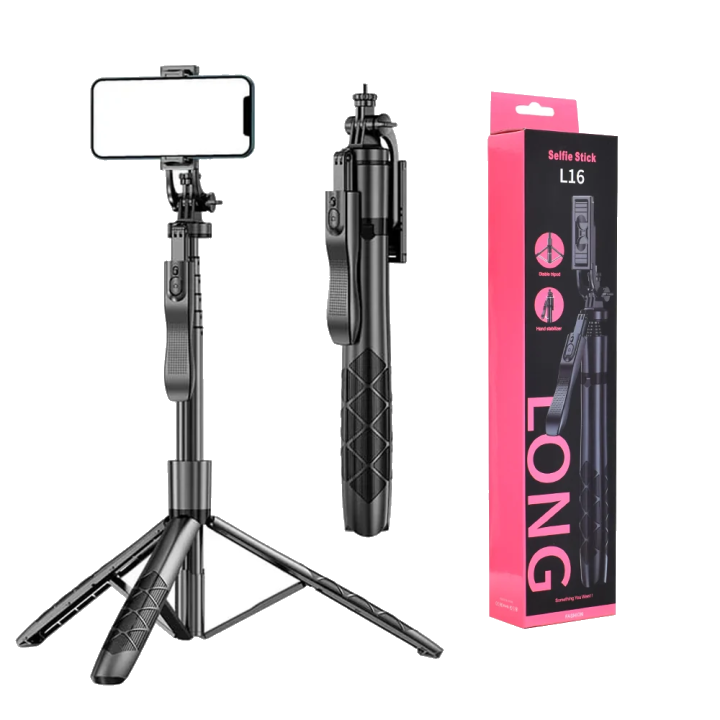 Selfie Stick Bluetooth Techsuit L16, Universal, Schwarz